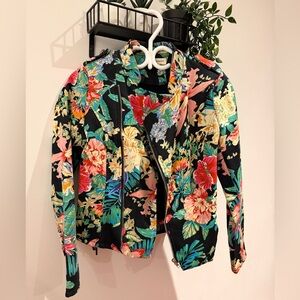90s Floral Multicolor Jacket. Size S.